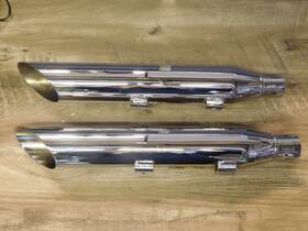 Mhd-336 Cycle Shack Slashcut Chrome Slip Ons #mhd-336