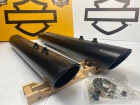 21xm8 D&d Exhaust 44161 17-24 Harley Touring 4 Slip On Mufflers Vortex Baffle Angle End Caps