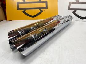 44423 D&d Exhaust 17-24 Harley Touring Fat Cat Ghost Pipe Chrome 4 Inch Mufflers
