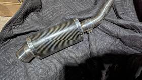 Delkevic 843789102165 Yamaha Yzf600r Thundercat 95-07 Slip On 8 Inch Round Carbon Exhaust Muffler