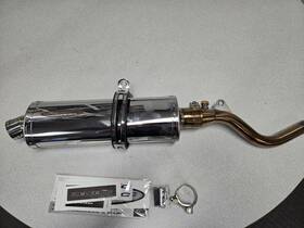Delkevic 843789108891 Slip On Exhaust With 14 Inch Oval Stainless Steel Muffler For Klx300ds Sm