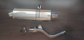 Delkevic 843789122576 Delkovic Stainless Exhaust Kawasaki Klx250 09-20 Klx300 20-24 Slip On 9 Inch Oval