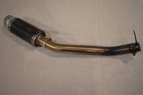 Delkevic Kit0120 Kawasaki Zx-6r Ninja 03-04 Slip On 8 Inch Round Carbon Exhaust Muffler Kit Used