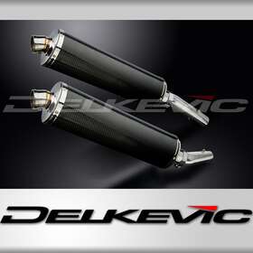 Delkevic Kit0896 Aprilia Tuono 1000r 18 Inch Carbon Fiber Oval Muffler Exhaust Slip On 07 08 09 10