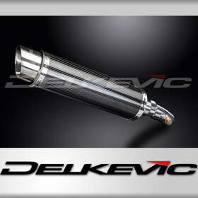 Delkevic Kit26be Kawasaki Ninja 650 2009-2011 Slip On 14 Inch Round Carbon Exhaust Muffler Kit