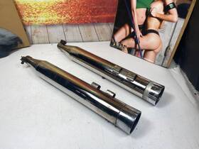 43440 Dna Harley 94-16 Vance Hines Monster Replicas Touring Chrome 4 Inch Mufflers Exhausts