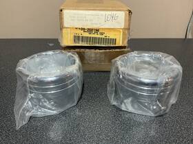 Ds-202196 Drag Specialties Nos Pair Of Chrome 2.5 Inch Grooved Exhaust End Caps