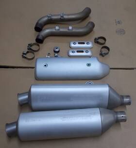 57310776a Ducati 06-07 S2r 800 Monster Oem Stock Slip On Muffler Exhaust And Pipes Ex/rm