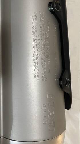 57321111a Ducati 2012 Diavel Exhaust Silencer Muffler Oem Slip On Clamp Stock