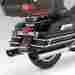Flhtcuse8 16753 Vance Hines Monster Oval Dual Slip-on Mufflers Chr Blk Harley Cvo 13