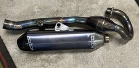 042373 Fmf Factory 4.1 Rct Titanium Anodized Full System With Carbon End Cap 2019-2023 Kx450