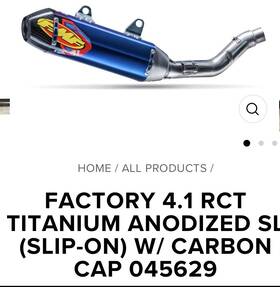 045629 Fmf Racing - Factory 4.1 Slip-on Blue Anodized Titanium Carbon Fiber