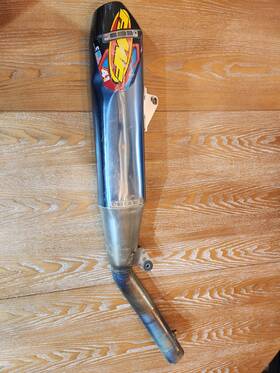 K2fuxi831z Fmf Racing 4.1 Rct Slip On Muffler Exhaust Ti Cf End Cap For Yamaha Yz450f 18-25