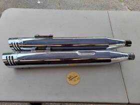 Hd01371 Freedom Performance 95-16 Harley Davidson Twin Cam 4 Inch Slip On Mufflers Chrome Fl