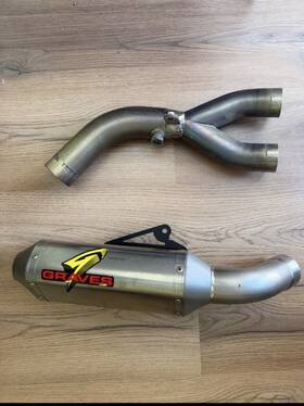 Exy-15r1-cett-2 Graves Motosports Motorsports Yamaha R1 3/4 Titanium Exhaust 2015-2025