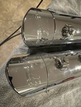 121-1294-c-z Harley-davidson Tab Performance 4 Inch B.a.m. Slip-on Mufflers For 95-16 Touring - Chrome