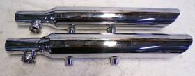 29701-176 Harley-davidson Sportster Rush Racing Slip-on Muffler 3 Inch Chrome Slant Tip