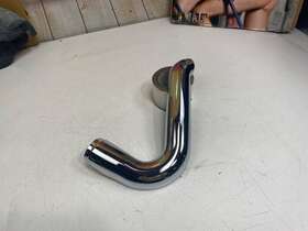 42780 Harley Davidson 17-23 Oem Touring Exhaust Rear Head Pipe Heatshield Chrome