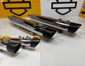 46084 Harley-davidson Oem 95-16 Cvo Touring Chrome 4 Inch Screamin Eagle Mufflers Factory