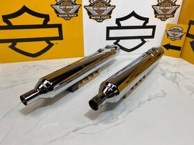 46105 Harley-davidson Oem 95-16 Touring Chrome Exhaust Muffler Pipes Stock Factory