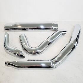 46272 Harley-davidson Oem 2017-2025 Touring Exhaust Header Pipe Heat Shields Chrome