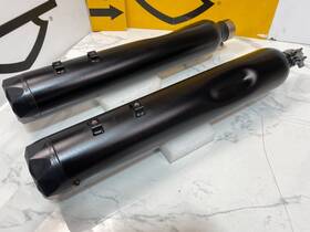 47148 Harley-davidson 17-23 Oem Touring Exhaust Mufflers Slipons Ceramic Black Tab Performance