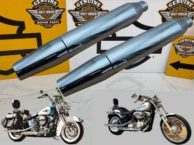 Harley-davidson 48616 Oem 07-17 Softail Heritage Custom Standard Exhaust Mufflers /heat Shields