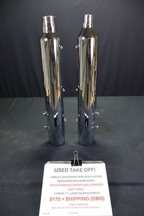 64900253 Harley-davidson 64900252 Oem Cvo Flhtkse Mufflers With End Caps 17 Touring #64900252
