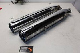 64900485 Harley-davidson 18-24 Softail Oem Slip On Chrome Muffler Set With Heat Shields