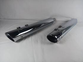 64900946a Harley-davidson Genuine Cvo Trike Chrome Slip-on Exhaust Mufflers