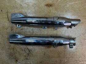 65381-89 Harley-davidson 1989-1994 Heritage Softail Fxr Fishtail Exhaust Muffler