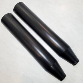 65400272 Harley-davidson Oem Exhaust Mufflers Heat Shields Set Black M8 Softail Fxbb