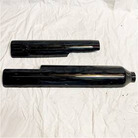 65400440 Harley-davidson Black Heat Shields For Right Muffler And Collector Cvo Road Glide