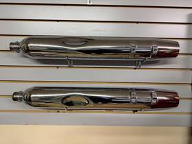 65538-85 Harley-davidson 65528-85 1993 Flh Ultra Glide Chrome Oem Mufflers Part # Used
