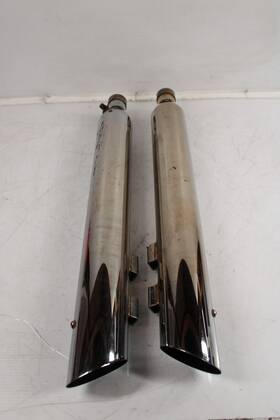 65554-95b Harley-davidson 2001 Road King Police Oem Chrome Dual Mufflers Right And Left Side
