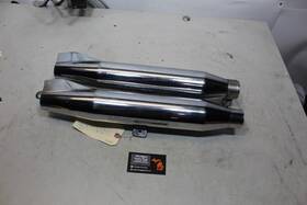 65989-95 Harley-davidson 95-99 Heritage Softail Oem Fishtail Chrome Muffler Set Pair