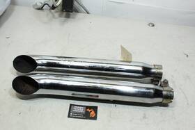 80073-95 Harley-davidson 91-06 Dyna Screamin Eagle Chrome Turn Out Slip On Muffler Exhaust Set