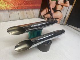 80086-84a Harley-davidson Oem Genuine Screamin Eagle 80-99 Fx Fxwg Fxst Inch Baloney Cut Mufflers