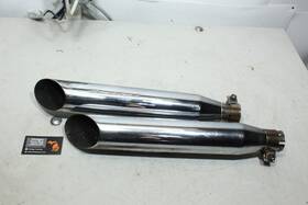 80258-99 Harley-davidson Dyna Screamin Eagle Ii Slash Cut Slip On Mufflers No Baffles