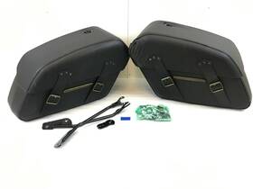 90201645a Harley-davidson 2018-2020 Oem Flfb Softail Fatboy Leather Saddlebags