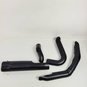 F-1-643 Harley-davidson Touring Exhaust Header Pipe Oem Heat Shields Black 2017-2025