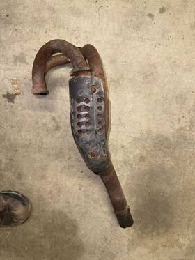 18320-429-000 Honda 79 80 Xr-500 Exhaust Head Pipe And Guard
