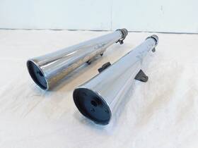 18330-447-405 Honda Cm400 Cm450 Custom And Hondamatic Chrome Rear Exhaust System Muffler Pipes