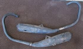 18400-312-672 Honda 1972 Sl350 K1 / K2 Oem Set Of Exhaust Muffler System Assembly Ex/rm