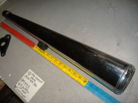18430-443-780 Honda 1980 Cb400t Lh Muffler Oem Hm443 1.5 Inch Inlet 29 Overall