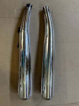Hm369 Honda 1974-1976 Cb360t Cb360 Cb250 Left And Right Side Exhaust Muffler Set