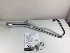 He1413c Hurricane Slash Cut Muffler Chrome Plating Choinori/2/ss