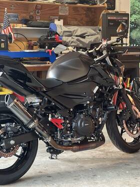 All-ip0102z I Stunt For Kawasaki Ninja 400 Z400 2018-2023 Motorcylce Black Exhaust Muffler Pipe Slip