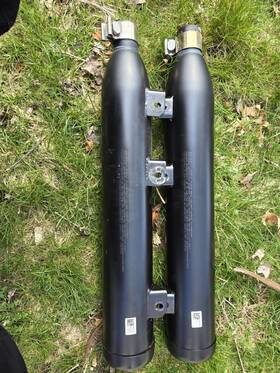 1262908-922 Indian 2022 Scout Bobber Exhaust Mufflers Upr And Lw - Oem Take Off Like New