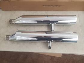 1263453-156 Indian Upper And Lower Exhaust Mufflers 22-24 Chief/super-chief Oem#1263453-156